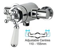 Bristan Traditional Dual Control Monarch Mixer Shower Valve 110 130mm Colonial