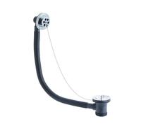 Bristan Traditional Slotted Bath Waste with ABS Plug and Overflow | Chrome | Brass | 70mm x 600mm x 70mm