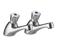 Bristan Va Nc 1/2 C Non Concusstive Basin Taps Push Down Delay Self Closing Pair