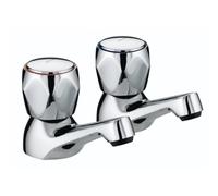 Bristan VAC 1/2 C MT Club Basin Taps with Metal Heads - Chrome Plated