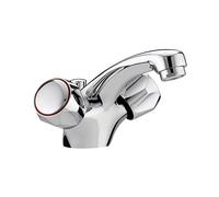 Bristan VAC BAS C MT Club Mono Basin Mixer with Pop Up Waste and Metal Heads - Chrome Plated