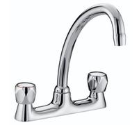 Bristan VAC BDSM C MT Value Club Deck Kitchen Sink Mixer Tap with Swivel Spout, Chrome, Silver
