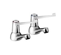 Bristan Val2 1/2 C 6 Cd Lever Basin Taps With 6In Lever & Ceramic Disc Valves Chrome