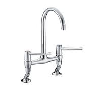 Bristan Val2 Brdsm C 6 Cd Long Lever Bridge Deck Sink Mixer Chrome Kitchen Tap