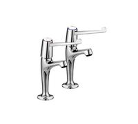 Bristan Val2 Hnk C 6 Cd Lever High Neck Pillar Taps Chrome With 6In Levers & Ceramic Disc Valves