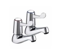 Bristan Value Lever Basin Taps with Ceramic Disc Valves | Chrome | Brass | 45mm x 90mm x 105mm