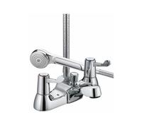 Bristan Value Lever Bath Shower Mixer Tap with Ceramic Disc Valves | Chrome | Brass | 230mm x 95mm x 140mm