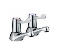 Bristan Value Lever Bath Taps with Ceramic Disc Valves | Chrome | Brass | 50mm x 85mm x 115mm