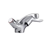 Bristan Value Lever Chrome Mono Basin Mixer Tap with Pop Up Waste and Ceramic Disc Valves - VAL2-BAS-C-CD