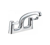 Bristan Value Lever Deck Kitchen Sink Mixer Tap with Ceramic Disc Valves | Chrome | Brass | 220mm x 260mm x 230mm