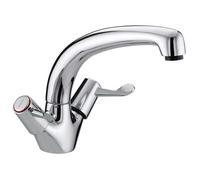 Bristan Value Lever Monobloc Kitchen Sink Mixer Tap with Ceramic Disc Valves | Chrome | Brass | 155mm x 280mm x 235mm