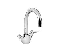 Bristan Value Sink Mixer with, Durable Ceramic Disc Valves, Deck Mounted Kitchen Tap Mixers, Chrome Finish