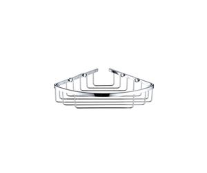 Bristan Wall Mounted Closed Front Corner Basket | Chrome | Brass | 290mm x 50mm x 160mm