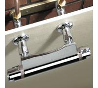 Bristan Wall Mounted pipework Fixings | Chrome | Brass | 205mm x 65mm x 95mm