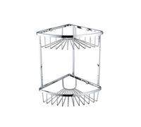 Bristan Wall Mounted Two Tier Corner Basket | Chrome | Brass | 200mm x 320mm x 200mm