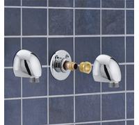 Bristan Wo1 C Fast Fix Wall Outlet Chrome Plated Shower Fixing Kit