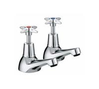Bristan X Head Bath Taps | Chrome | Brass | 50mm x 100mm