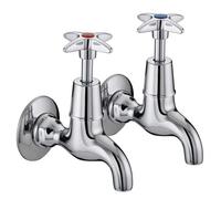 Bristan X Head Bib Kitchen Sink Taps | Chrome | Brass | 50mm x 93mm