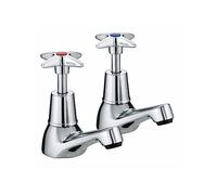 Bristan X Head Chrome Basin Taps - VAX-1/2-C