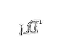 Bristan X Head Deck Kitchen Sink Mixer Tap | Chrome | Brass | 230mm x 260mm x 240mm