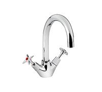 Bristan VAX2 SNK C Value Twin Lever Mono Sink Mixers, Chrome