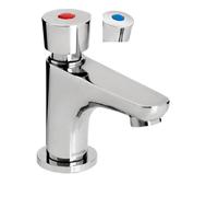 Bristan Z2 DUS Single Timed Flow Deck Basin Tap with Flow Regulator - Chrome