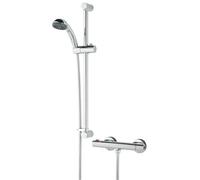Bristan Zing Cool Touch Thermostatic Bar Mixer Shower with Adjustable Riser Kit and Fast Fit Connections | Chrome | Brass | 277mm x 680mm x 89mm