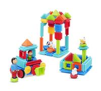 Battat - Bristle Blocks - STEM Interlocking Building Blocks - 113 Pieces Playset - Reusable Storage Case - Developmental Toys for Toddlers & Kids - Deluxe Builder Case - 2+ Years