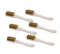 Bristle Brush Pack of 6 Cleaning Brush with Hog Bristles Natural Bristles Wild Boar Bristles Brush Hand Brush Dust Removal Brush Cleaning Brush Root Brush Multi Brush for Crumbs Cleaning