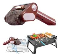 Bristle-Free Grill Brush - Cordless Rechargeable Power Cleaner with LED Light, 304 Stainless Steel, 350 RPM for BBQ and Kitchen Cleaning