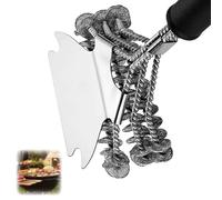 Bristle Free Grill Brush with Sharp Scraper, Premium Barbecue Cleaner and Scraper Accessories, Suitable For All Grilling Tools, Easily Cleans Metal Grills and Porcelain Grates Without Damage