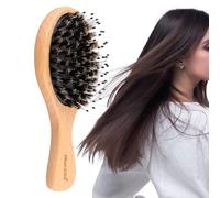 Bristle Hair Brush for Women, Bristle Massage Comb is with Wooden Handle for Hair, Grooming Supplies, Personal Styling for Home, Travel, Business Travel