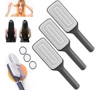 Bristleflex, Hair Brush, Self-Cleaning Anti-Static Massage Comb, Self Cleaning Hair Brush with Rotating lifting, 2025 New Upgrade Comb for All Hair, 3D Air Cushion Hair Brush (3PCS)