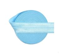 Bristlegrass Blue Topaz 12 Yard 3/4 Inch Picot Loop Mesh Elastic Band Frilly Lace Spandex Ribbon for Hair Tie Headband Lingerie Underwear Sewing Trim Ribbon Sewing lace Blue Topaz（12Yard 3/4")