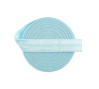 Bristlegrass Blue Topaz 5 Yard 5/8 Inch Bra Underwire Casing Elastic Band Nylon Spandex Plush Channeling Tape for Lingerie Underwear Sewing Trim Solid Color Ribbon Sewing lace Blue Topaz（5Yard 5/8")