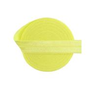 Bristlegrass Lemon 2 Yard 5/8 Inch Shiny Fold Over Elastic Band Foe Spandex Ribbon for Hair Tie Headband Dress DIY Sewing Trim Solid Color Ribbon Sewing lace Lemon（2Yard 5/8")