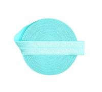 Bristlegrass Mineral Ice 12 Yard 5/8 Inch Satin Elastic Band for Sewing Roll Spool Shiny Stretchy Ribbon for Hair Tie Headband Dress DIY Sewing Trim Ribbon Sewing lace Mineral Ice(12Yard 5/8")