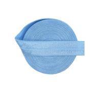 Bristlegrass Placid Blue 2 Yard 5/8 Inch FOE Fold Over Elastic Spandex Satin Band Lace Dress DIY Sewing Trim Craft Solid Color Ribbon Sewing lace Placid Blue（2Yard 5/8")