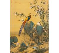Bristlegrass Puzzles -Chinese Giuseppe Castiglione Masterpieces of Art Golden Pheasant Bird Flower | 1000 Piece Puzzle for Adults | Jigsaw Puzzles | Gifts Adults, Birthday Christmas Puzzle(1000pcs)