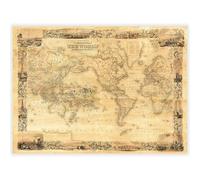 Bristlegrass Puzzles for Adults 1000 Pieces - Vintage World Map 1855 -| Jigsaw Puzzles | 1000 Piece Puzzle for Adults | Wooden Puzzles Antique Style Jigsaw for History Enthusiasts and Decor Lovers