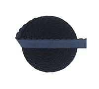 Bristlegrass Shiny Fold Over Elastic Band for Sewing 1/2 Inch 5 Yard Navy Foe Roll Spool Stretchy Ribbon for Hair Tie Headband Dress DIY Sewing Trim (5Y 1/2" Navy)