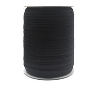 Bristlegrass Shiny Fold Over Elastic Band for Sewing 3/4" 20mm FOE Roll Spool Stretchy Ribbon for Hair Tie Headband Dress DIY Sewing Trim (C-3/4 Inch x 50 Yards,Black)