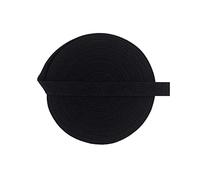 Bristlegrass Shiny Nylon Bra Strap Elastics 5 Yard 12mm Spandex Bands Shoulder Tape Underwear Lingerie DIY Sewing Trim (Black)