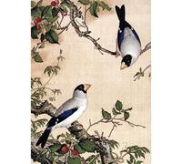 Bristlegrass Wooden Jigsaw Puzzles 1000 Pieces Chinese Qing Dynasty Old Master Giuseppe Castiglione Masterpieces of Art Cherry Gifts Art Collectibles Decorative Painting Puzzles (1000 pcs)