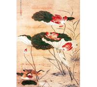 Bristlegrass Wooden Jigsaw Puzzles 1000 Pieces Chinese Qing Dynasty Old Master Wu Zhenwu Masterpieces of Art Lotus Flower and Mandarin Ducks Gifts Collectibles Decorative Painting Puzzles (1000 pcs)