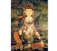 Bristlegrass Wooden Jigsaw Puzzles for Adults 1000 Pieces and up Tibetan Buddhism Thangka - Bodhisattva Samantabhadra - Chinese Style Buddhism Painting Gifts Art Painting Puzzles (1000 pcs)
