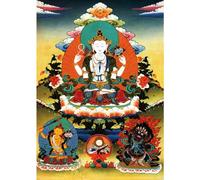 Bristlegrass Wooden Jigsaw Puzzles for Adults 1000 Pieces - Tibetan Buddhist Art Thangka Three Masters of Tibetan-Chinese Style Buddhism - Gifts (1000pcs)