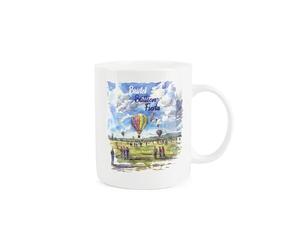 Bristol Balloon Fiesta Mug - Souvenir Hot Air Balloon Gift - Tea/Coffee White Bone China Cup Present