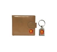 Bristol City Football Club Beige Leather Wallet And Keyring