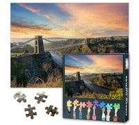 Bristol, England Puzzles for Adults 1000 Pieces, Clifton Suspension Bridge Jigsaw Puzzles, Adult Puzzle for Adults, Educational Fun Games or Toys for Elders Friends 20X27 INCH